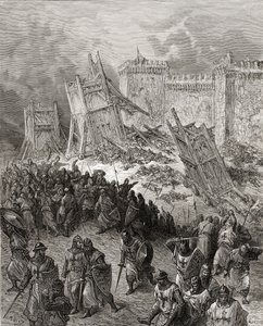 Deuxième assaut de Jérusalem par les Croisés repoussé, illustration de 